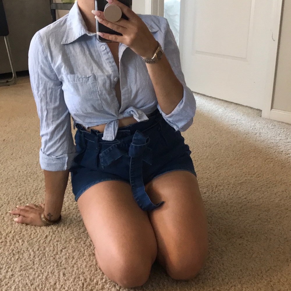 Button up crop top